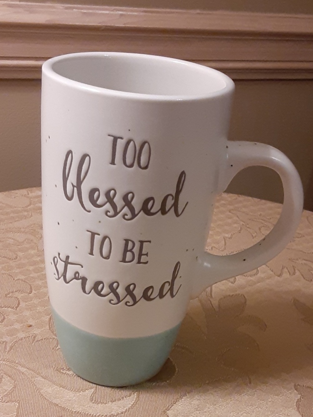 Too Blessed TO BE Stressed Stoneware Travel Mug